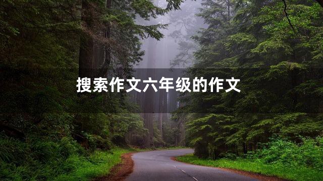 搜索作文六年级的作文