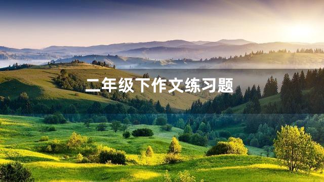 二年级下作文练习题