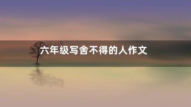 六年级写舍不得的人作文