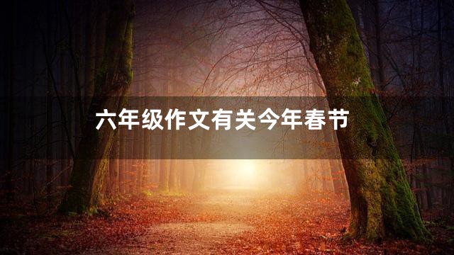 六年级作文有关今年春节