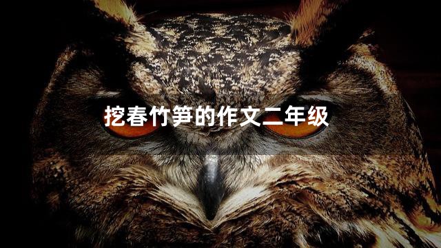 挖春竹笋的作文二年级