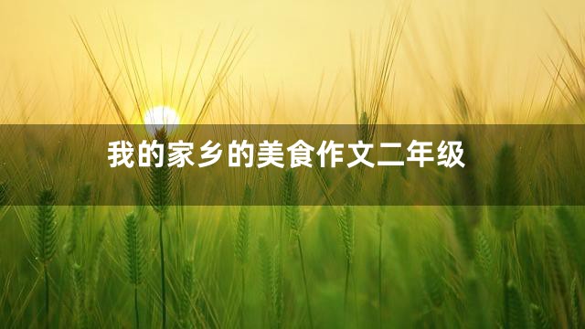 我的家乡的美食作文二年级