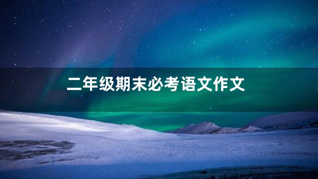 二年级期末必考语文作文