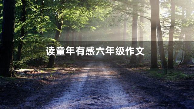 读童年有感六年级作文