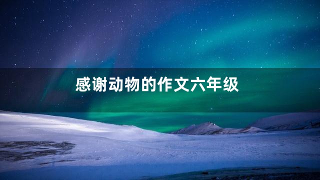 感谢动物的作文六年级