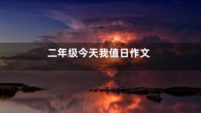 二年级今天我值日作文