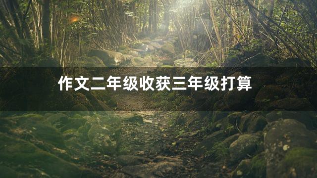 作文二年级收获三年级打算