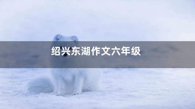 绍兴东湖作文六年级