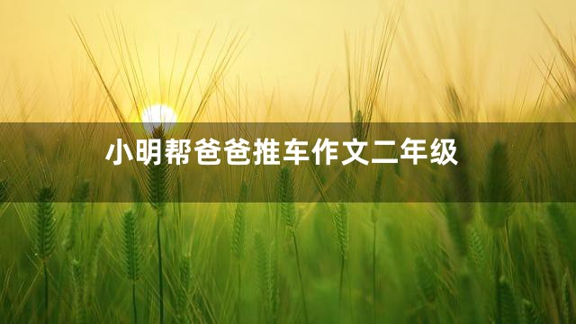 小明帮爸爸推车作文二年级