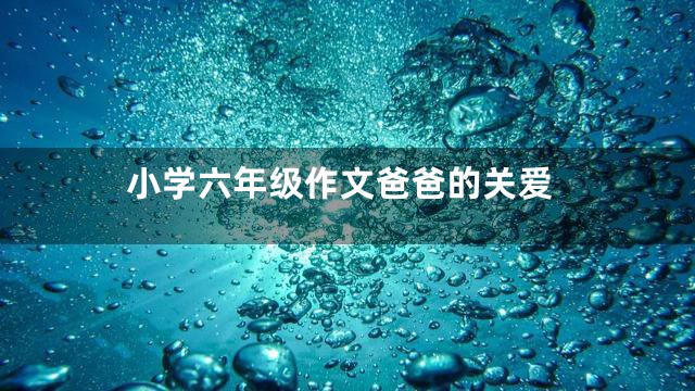 小学六年级作文爸爸的关爱