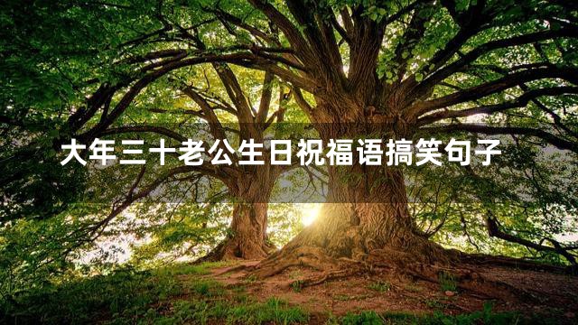 大年三十老公生日祝福语搞笑句子