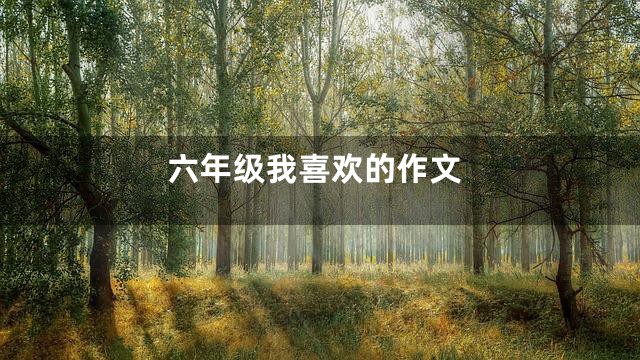 六年级我喜欢的作文