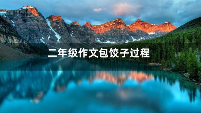 二年级作文包饺子过程