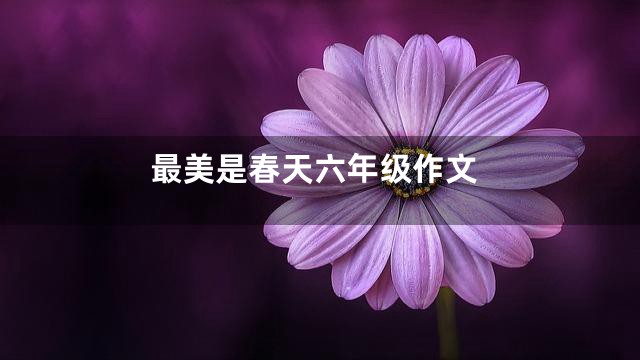 最美是春天六年级作文