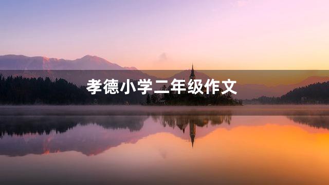 孝德小学二年级作文