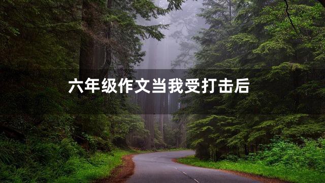 六年级作文当我受打击后