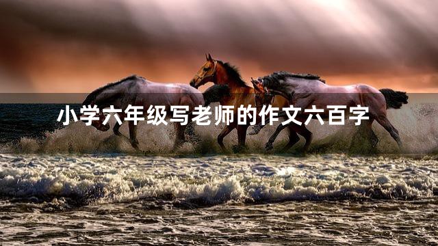 小学六年级写老师的作文六百字
