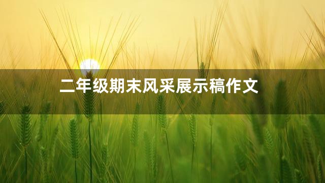 二年级期末风采展示稿作文