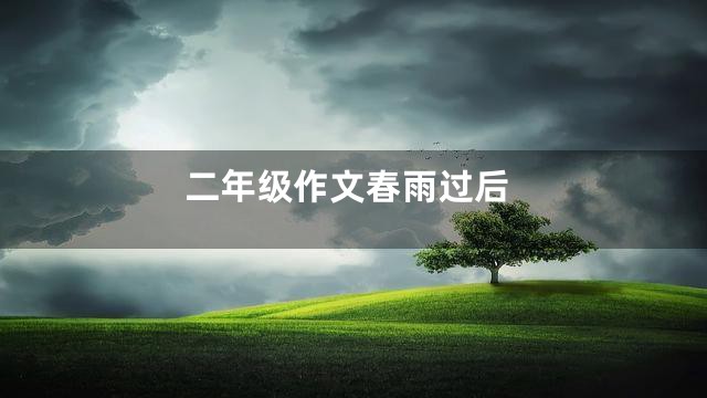 二年级作文春雨过后
