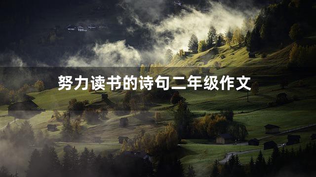 努力读书的诗句二年级作文