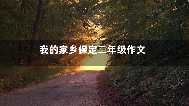 我的家乡保定二年级作文