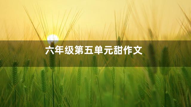 六年级第五单元甜作文