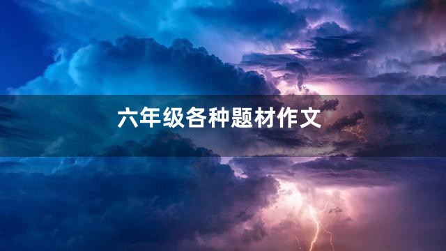 六年级各种题材作文