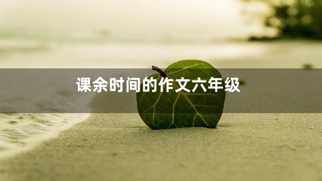 课余时间的作文六年级