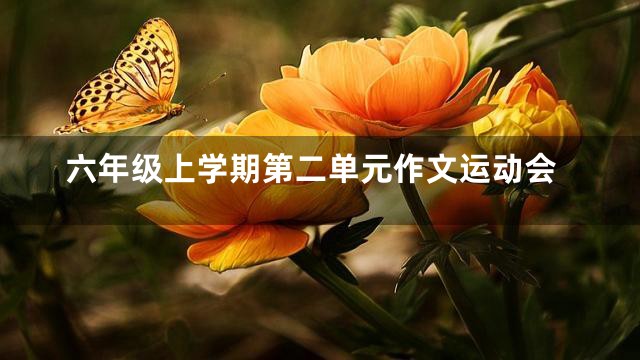 六年级上学期第二单元作文运动会