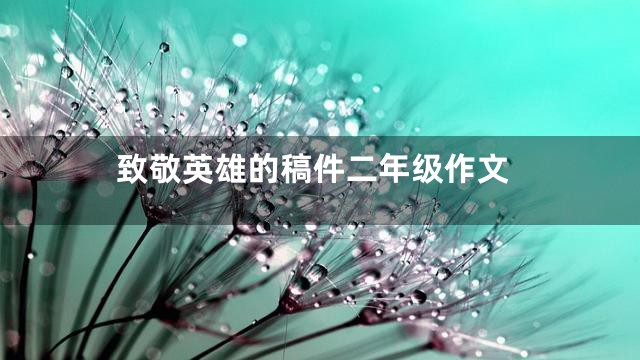 致敬英雄的稿件二年级作文