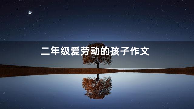 二年级爱劳动的孩子作文