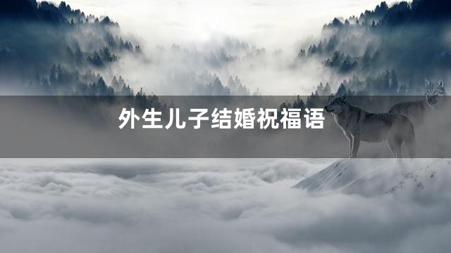 外生儿子结婚祝福语