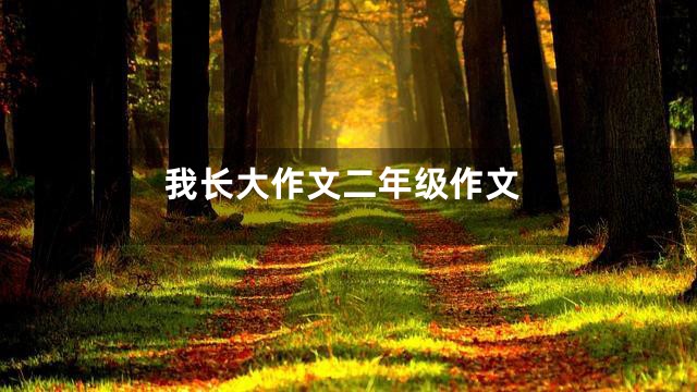 我长大作文二年级作文