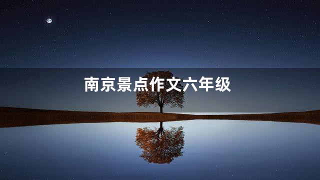 南京景点作文六年级