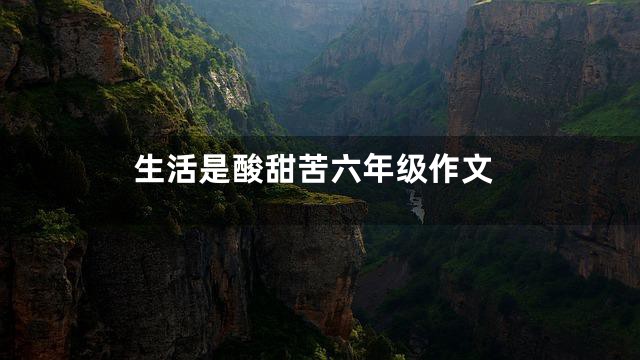 生活是酸甜苦六年级作文