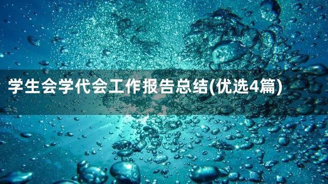 学生会学代会工作报告总结(优选4篇)