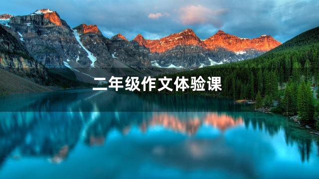二年级作文体验课