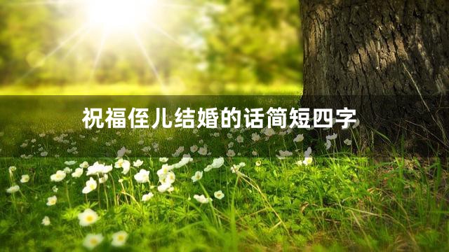 祝福侄儿结婚的话简短四字
