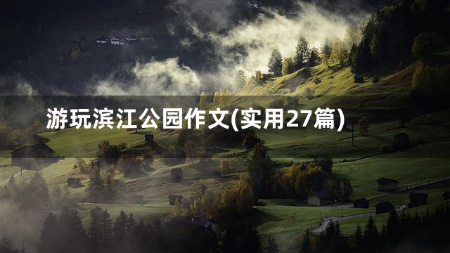 游玩滨江公园作文(实用27篇)