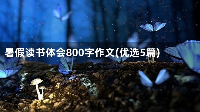 暑假读书体会800字作文(优选5篇)