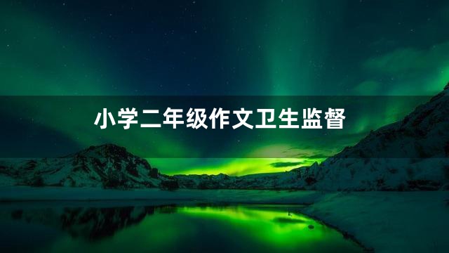 小学二年级作文卫生监督