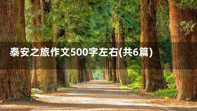 泰安之旅作文500字左右(共6篇)