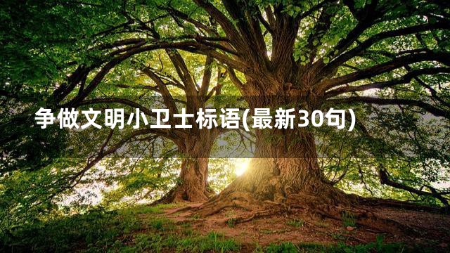 争做文明小卫士标语(最新30句)