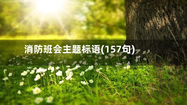 消防班会主题标语(157句)