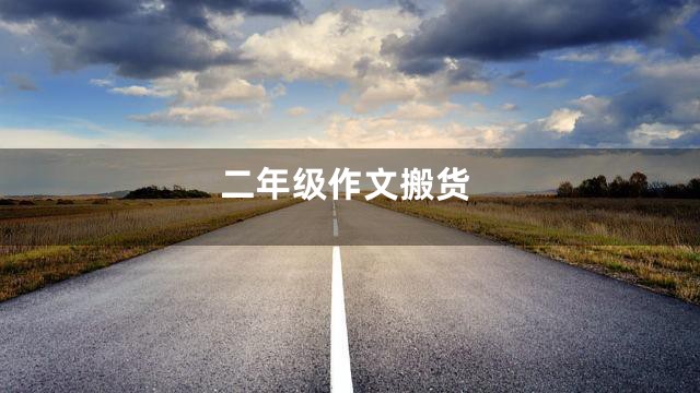 二年级作文搬货