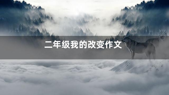 二年级我的改变作文