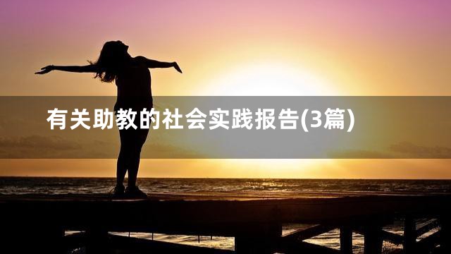 有关助教的社会实践报告(3篇)