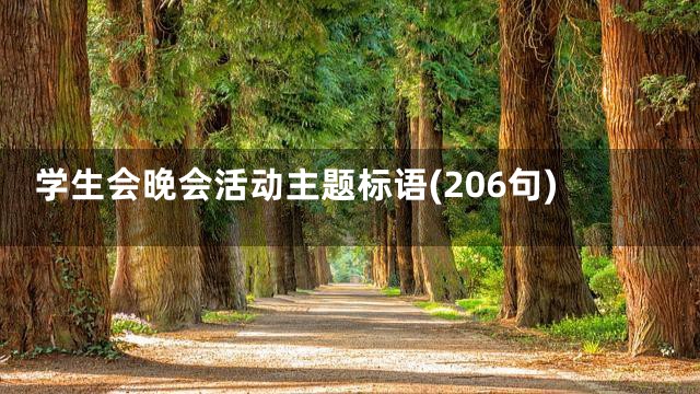 学生会晚会活动主题标语(206句)