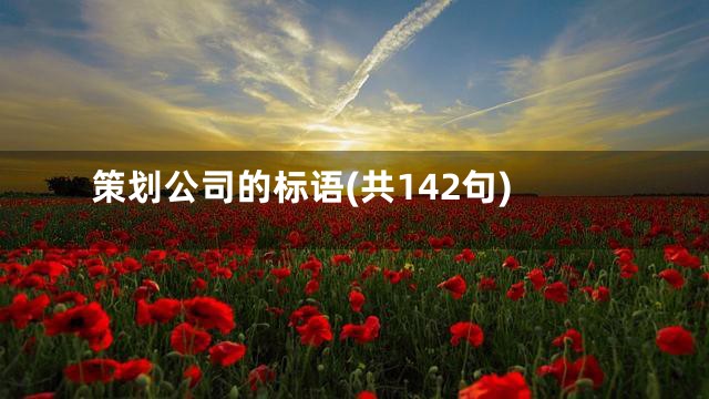 策划公司的标语(共142句)