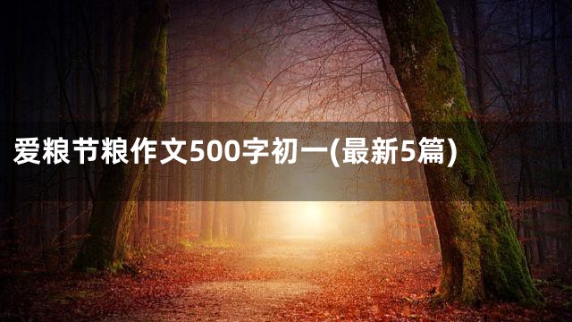 爱粮节粮作文500字初一(最新5篇)
